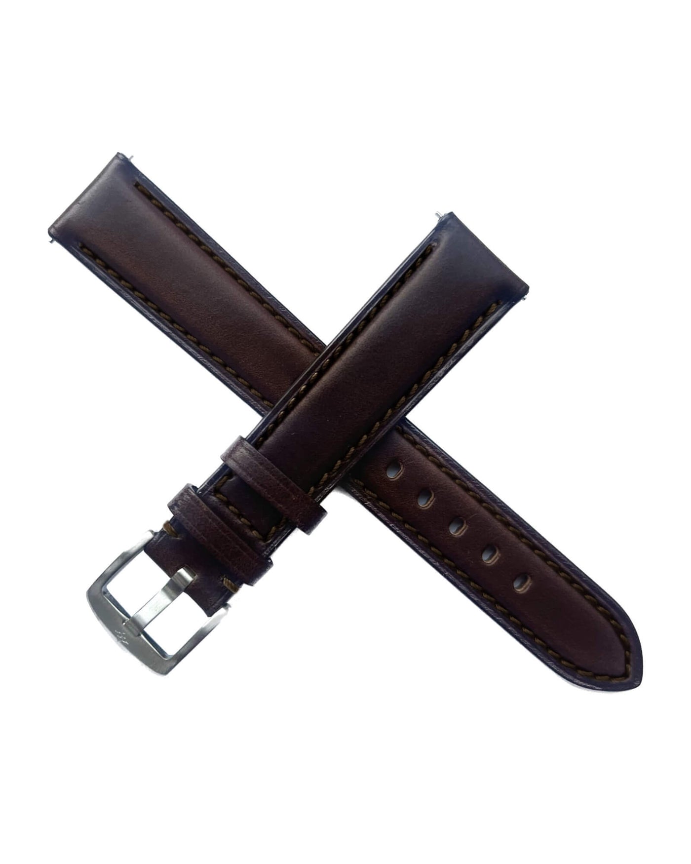 Dark Brown Horween Strap - Brown stitching