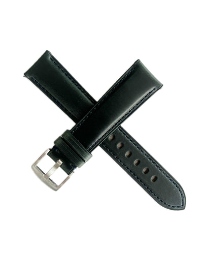 Teal Dark Green Horween Strap - Navy Blue stitching